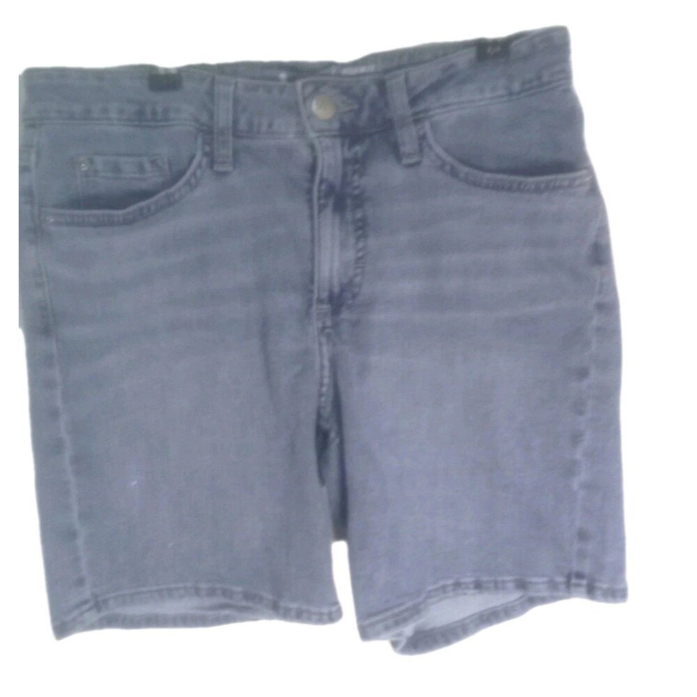 Women's Lee Denim Shorts Size 6 Mid Rise Stretch Light Wash Read